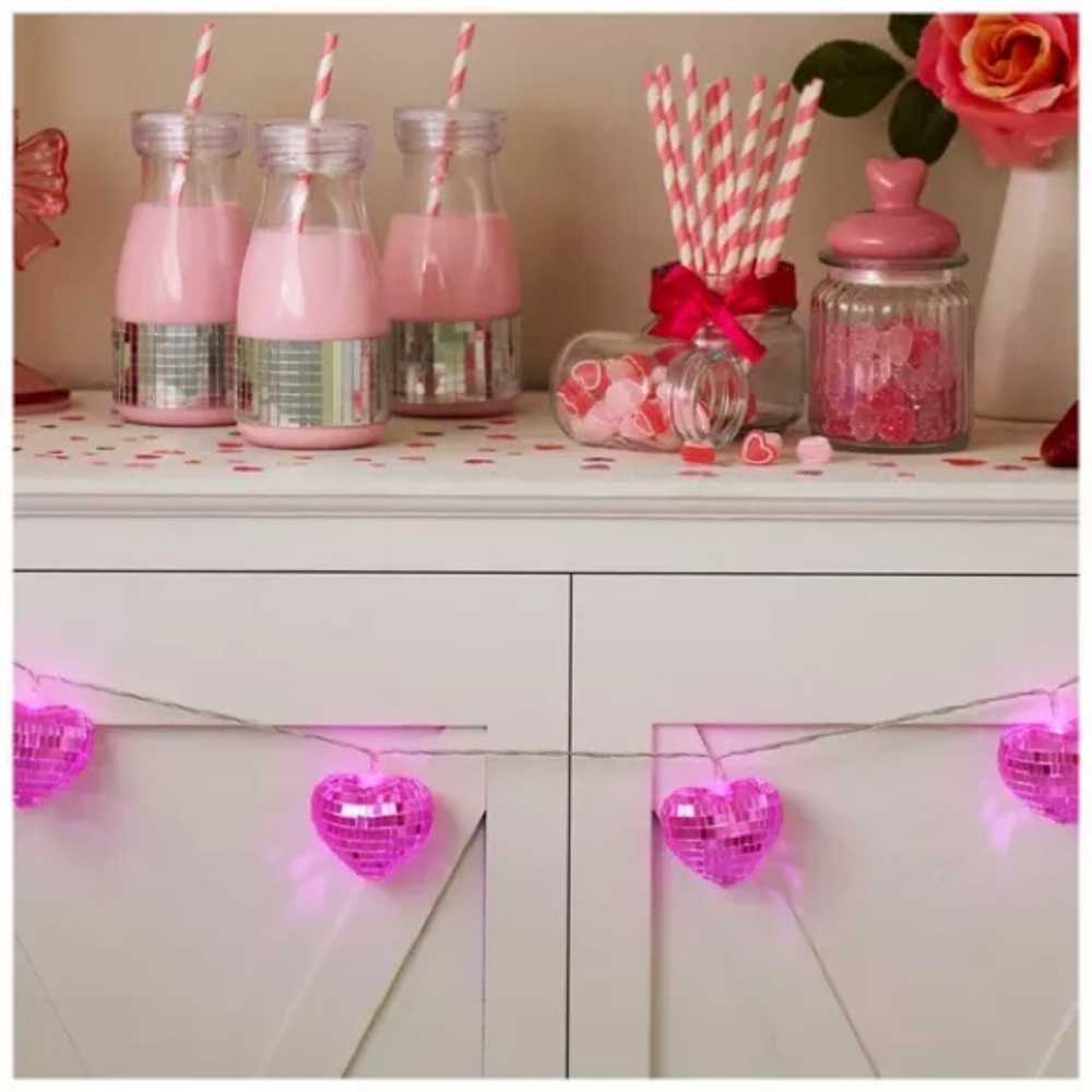 Pink Heart String Lights NIB Hobby lobby